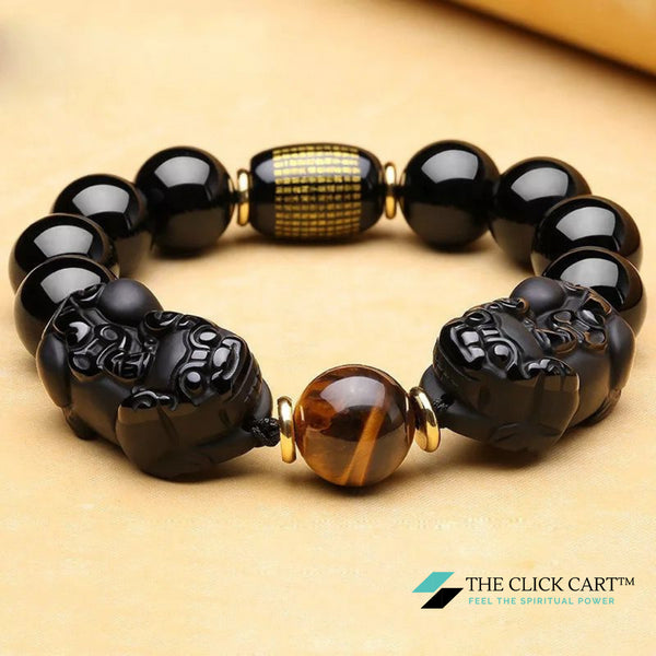 TCC™ Natural Father Of Obsidian Fengshui Wealth Bracelet